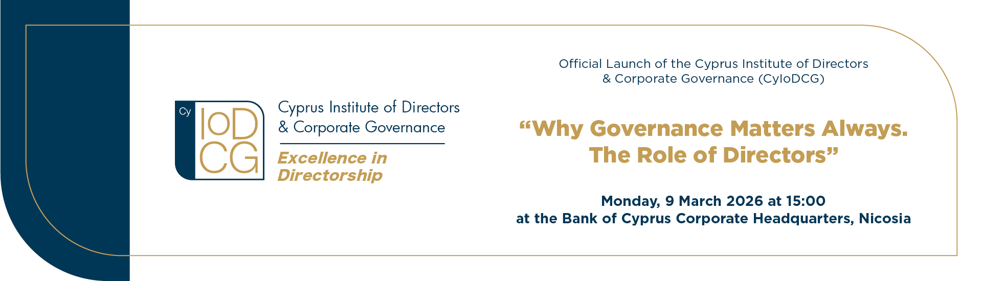 Official Launch of the Cyprus Institute of Directors & Corporate Governance (CyIoDCG)