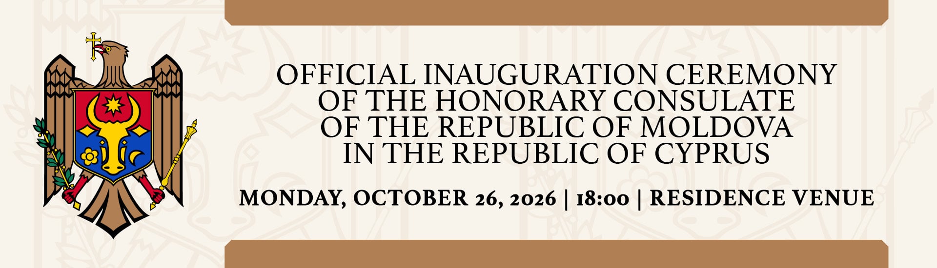 Official Inauguration Ceremony: Honorary Consulate of the Republic of Moldova in the Republic of Cyprus